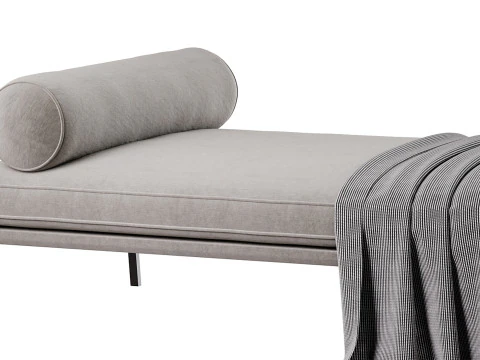 Divano letto in tessuto Modello 3D