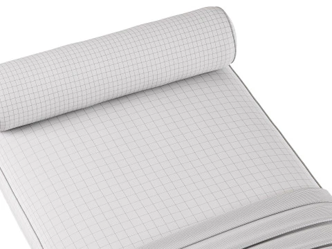 Divano letto in tessuto Modello 3D