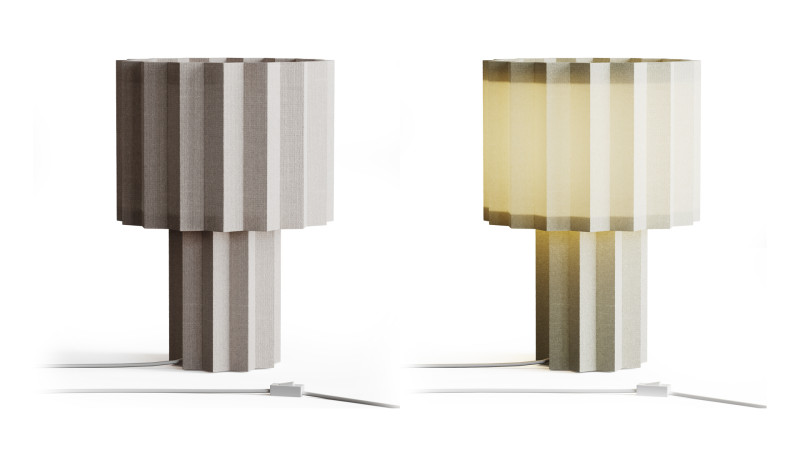 Volksvorm voor Orsjo Belysning Plisse tafellamp 3D Model .c4d .max .obj .3ds .fbx .stl .blend 