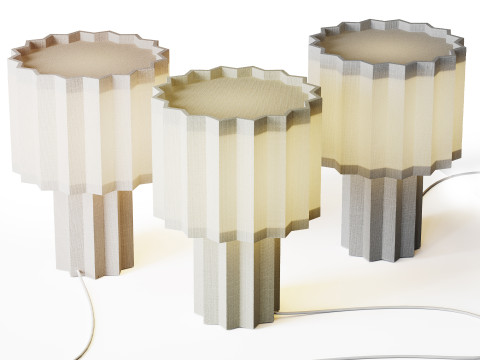 Volksvorm voor Orsjo Belysning Plisse tafellamp 3D Model