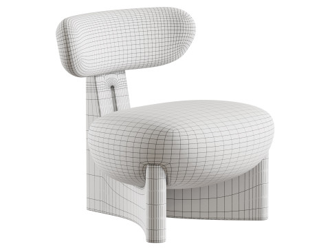 Kursi Berlengan Gobi Model 3D