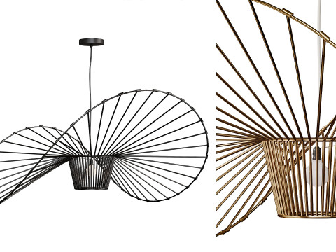 수제 대나무로 짠 현기증 펜던트 램프 라이트 3D 모델