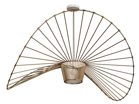 Lampu Gantung Vertigo Anyaman Bambu Buatan Tangan Model 3D