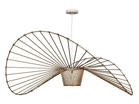 Lampu Gantung Vertigo Anyaman Bambu Buatan Tangan Model 3D