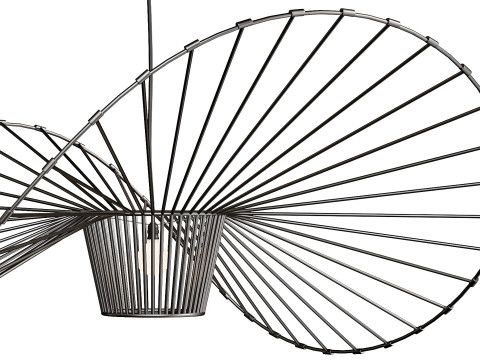 Lampu Gantung Vertigo Anyaman Bambu Buatan Tangan Model 3D