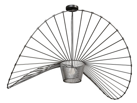 Lampu Gantung Vertigo Anyaman Bambu Buatan Tangan Model 3D