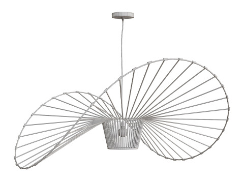 Lampu Gantung Vertigo Anyaman Bambu Buatan Tangan Model 3D