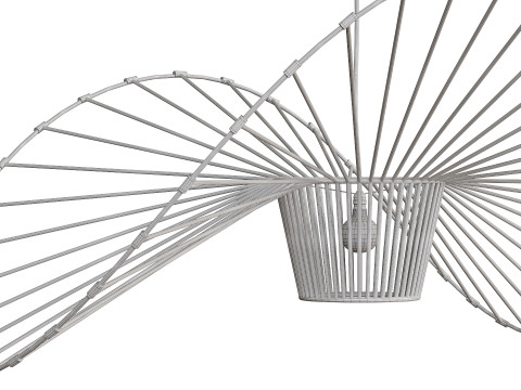 Lampu Gantung Vertigo Anyaman Bambu Buatan Tangan Model 3D