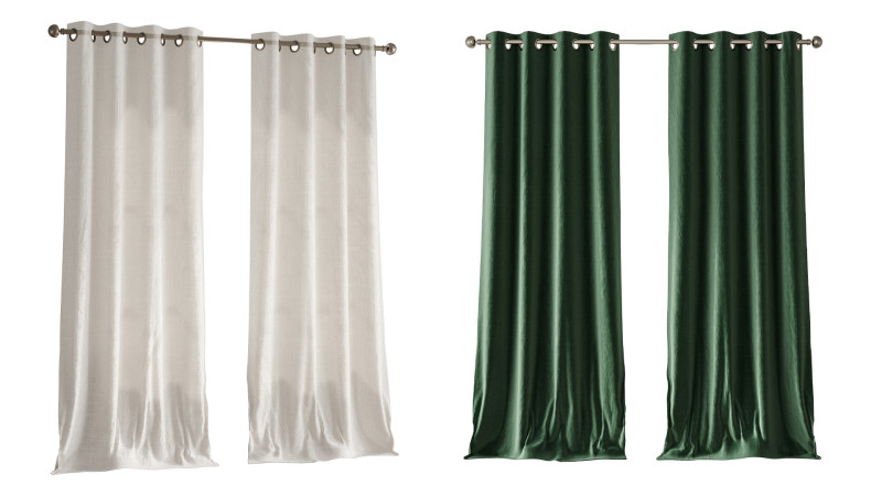 Rideaux occultants personnalisés Japandi Modèle 3D .c4d .max .obj .3ds .fbx .stl .blend 