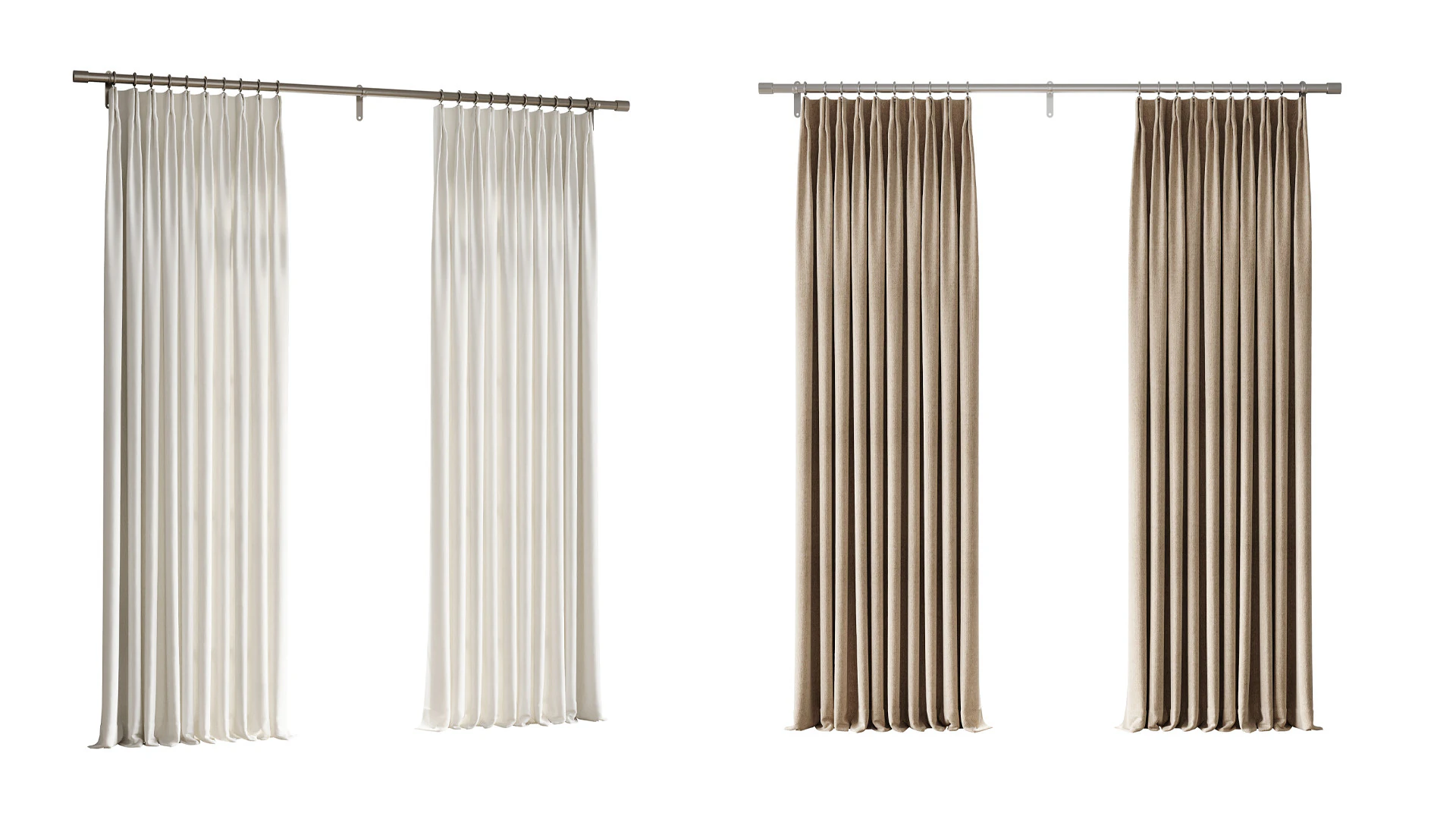 Tende oscuranti in lino Japandi Modello 3D .c4d .max .obj .3ds .fbx .stl .blend