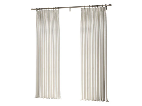 Tende oscuranti in lino Japandi Modello 3D