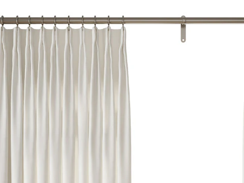 Tende oscuranti in lino Japandi Modello 3D