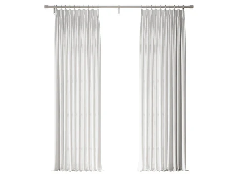 Tende oscuranti in lino Japandi Modello 3D