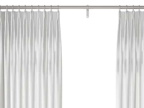 Льняні затемнені штори Japandi 3D Модель