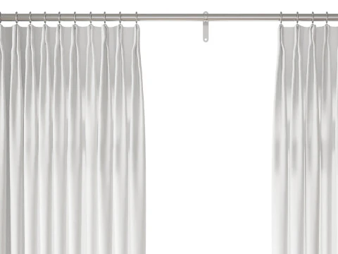 Tende oscuranti in lino Japandi Modello 3D