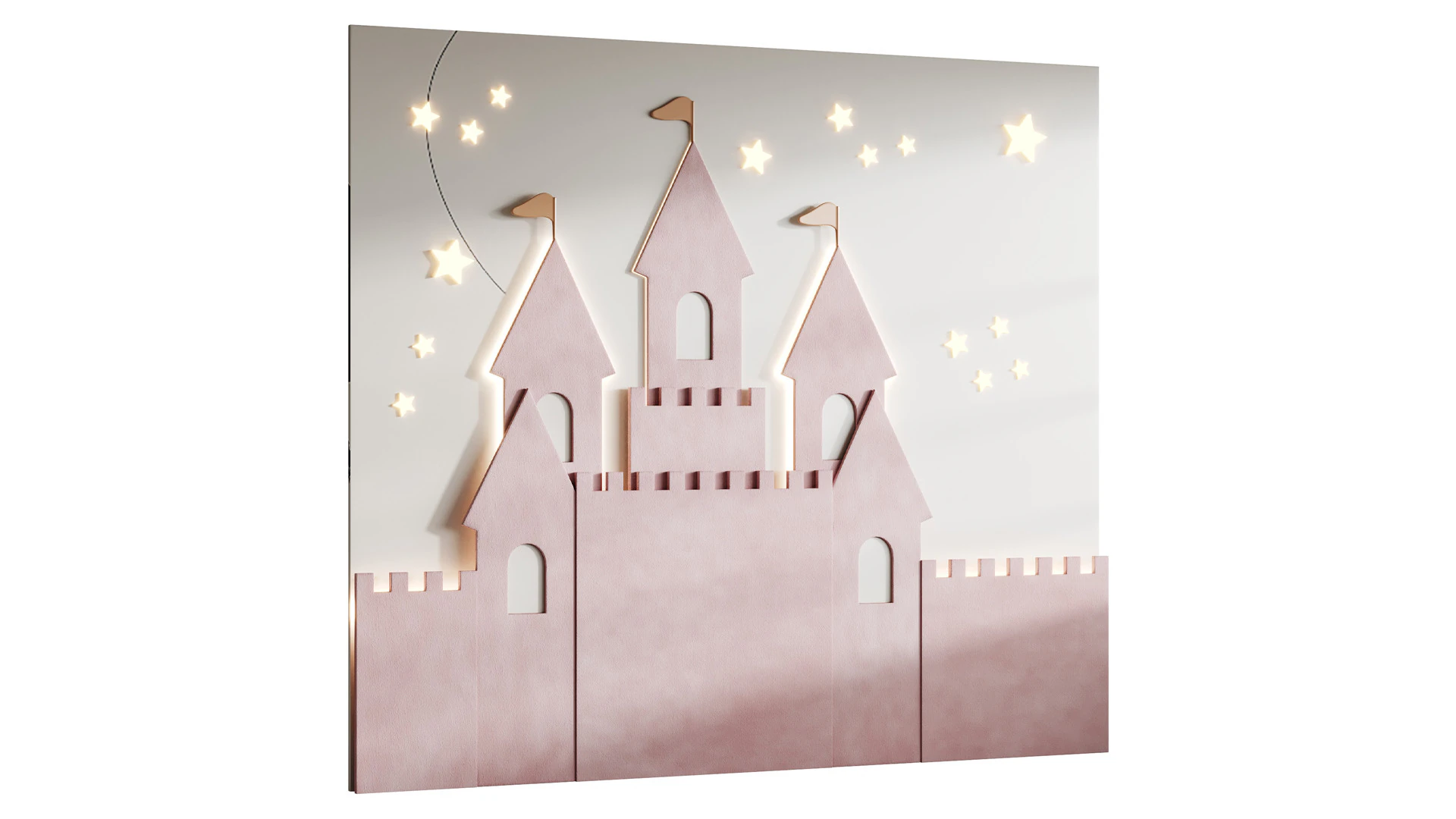 Kids wall panel 2 3D Model .c4d .max .obj .3ds .fbx .stl .blend 
