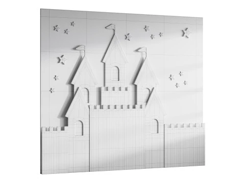 Kids wall panel 2 3D Model