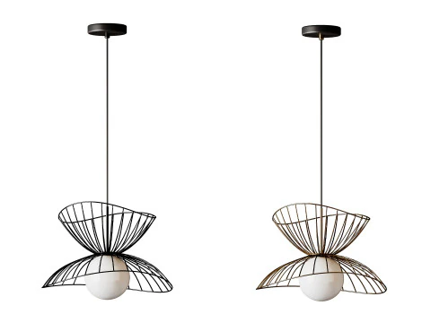 Lustre moderno para sala de jantar com design de luz pendente de metal Modelo 3D