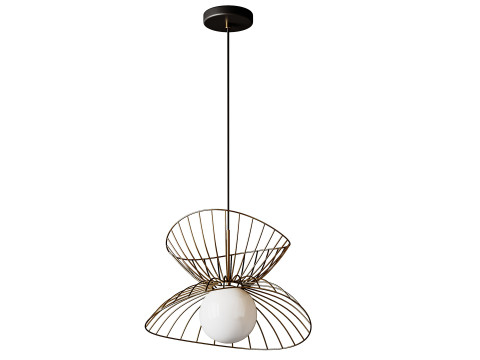 Lampu Gantung Logam Desainer Lampu Gantung Ruang Makan Modern Model 3D