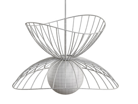 Lampu Gantung Logam Desainer Lampu Gantung Ruang Makan Modern Model 3D