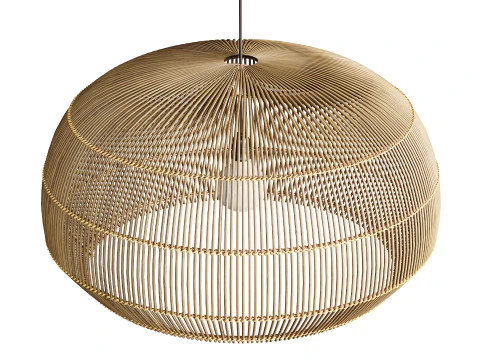 Nordic Chandelier Bamboo Hanging Lamps 3D Model