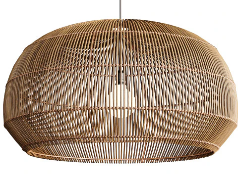 Nordic Chandelier Bamboo Hanging Lamps 3D Model
