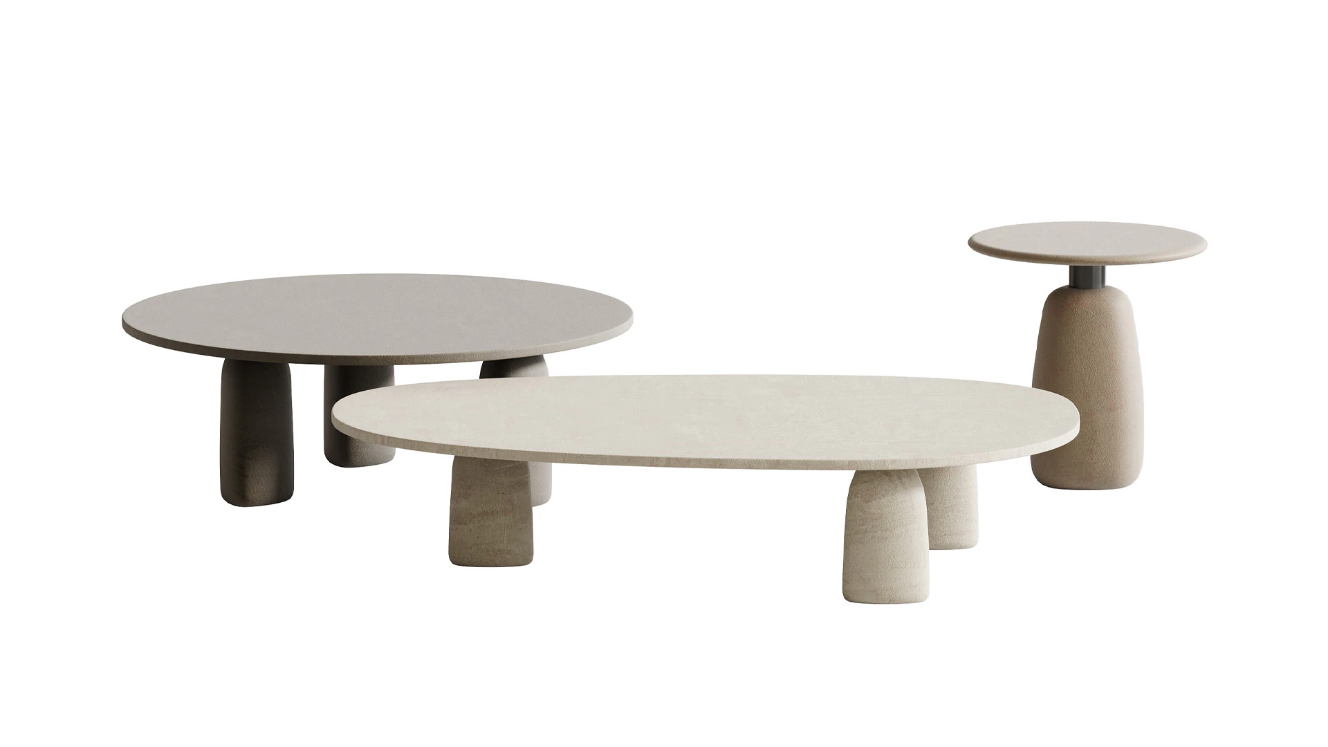 Stoliki kawowe Strata Model 3D .c4d .max .obj .3ds .fbx .stl .blend 