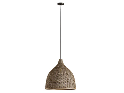 Rattan Pendant Light Handmade Basket Lamp 3D Model