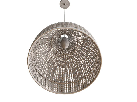 Rattan Pendant Light Handmade Basket Lamp 3D Model