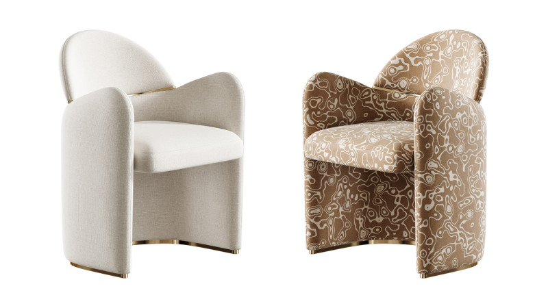 Fotel do jadalni Snowden Model 3D .c4d .max .obj .3ds .fbx .stl .blend 