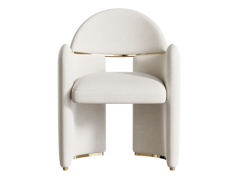 Fotel do jadalni Snowden Model 3D