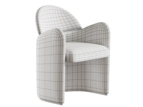 Fotel do jadalni Snowden Model 3D