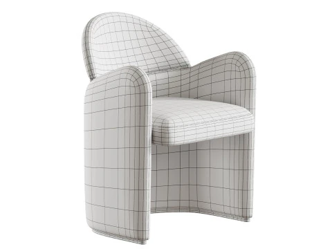 Poltrona da pranzo Snowden Modello 3D