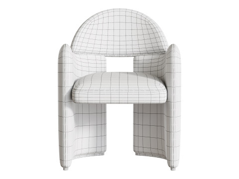 Fotel do jadalni Snowden Model 3D