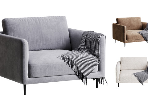 Kursi Berlengan Nova Model 3D