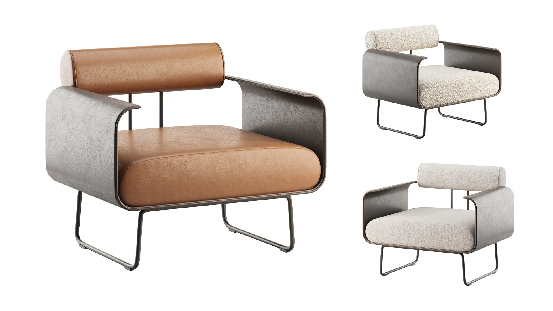 Otto chair 3D Model .c4d .max .obj .3ds .fbx .stl .blend 