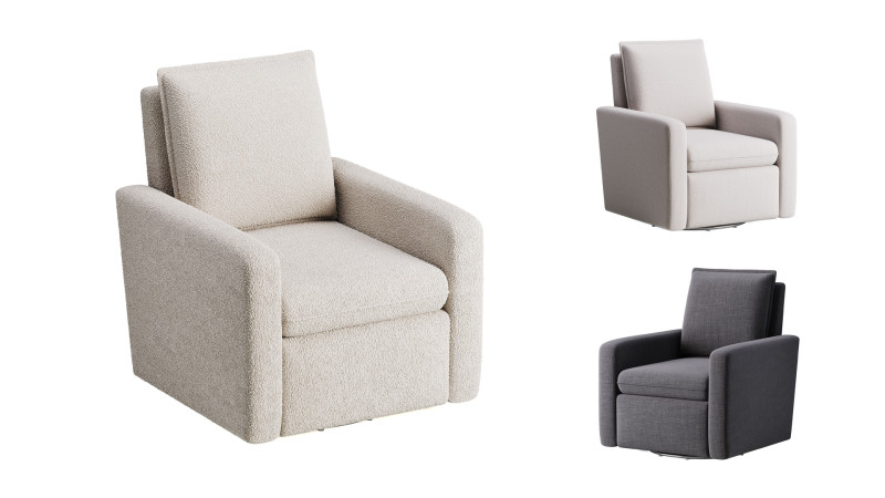 Fauteuil inclinable coulissant rembourré Paxton Modèle 3D .c4d .max .obj .3ds .fbx .stl .blend