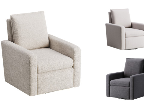 Paxton gepolsterter Glider-Liegestuhl 3D Modell