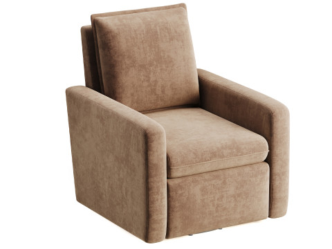 Fauteuil inclinable coulissant rembourré Paxton Modèle 3D