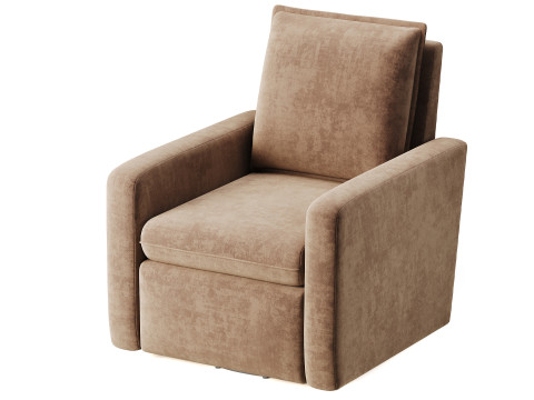 Fauteuil inclinable coulissant rembourré Paxton Modèle 3D