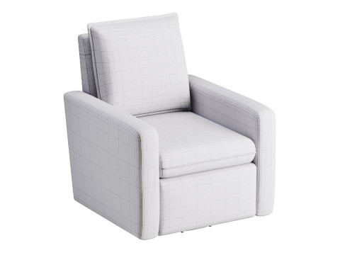 Fauteuil inclinable coulissant rembourré Paxton Modèle 3D