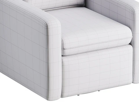 Paxton Upholstered Glider Recliner 3D Model