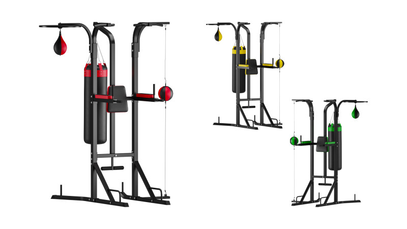 Power Boxing Station Stand Gym Speed ​​Ball Bokszak 3D Model .c4d .max .obj .3ds .fbx .stl .blend 