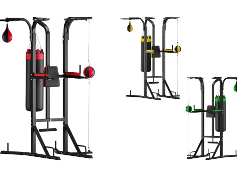 Sacco da boxe Power Boxing Station Stand per palestra Speed ​​Ball Modello 3D