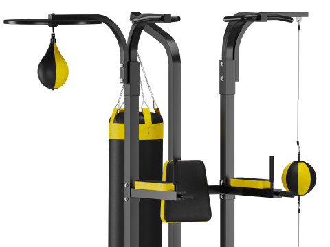 Power Boxing Station Stand Gym Speed ​​Ball Bokszak 3D Model
