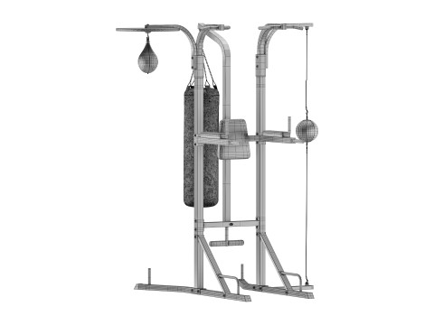 Power Boxing Station Stand Gym Speed ​​Ball Bokszak 3D Model