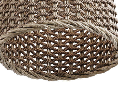 Luz pendente de sino de vime Modelo 3D