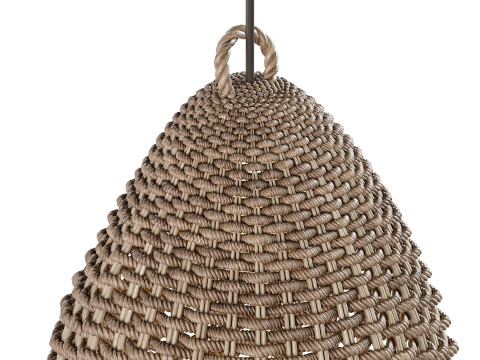 Luz pendente de sino de vime Modelo 3D