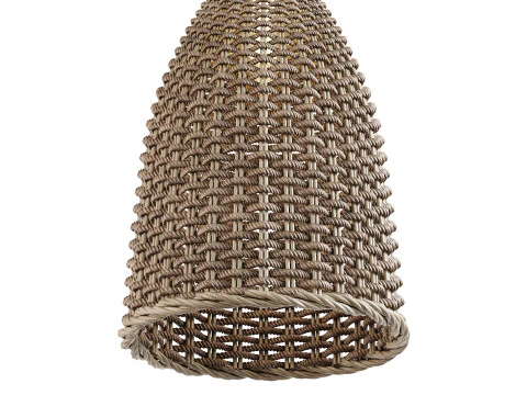 Rattan Bell Pendant Light 3D Model