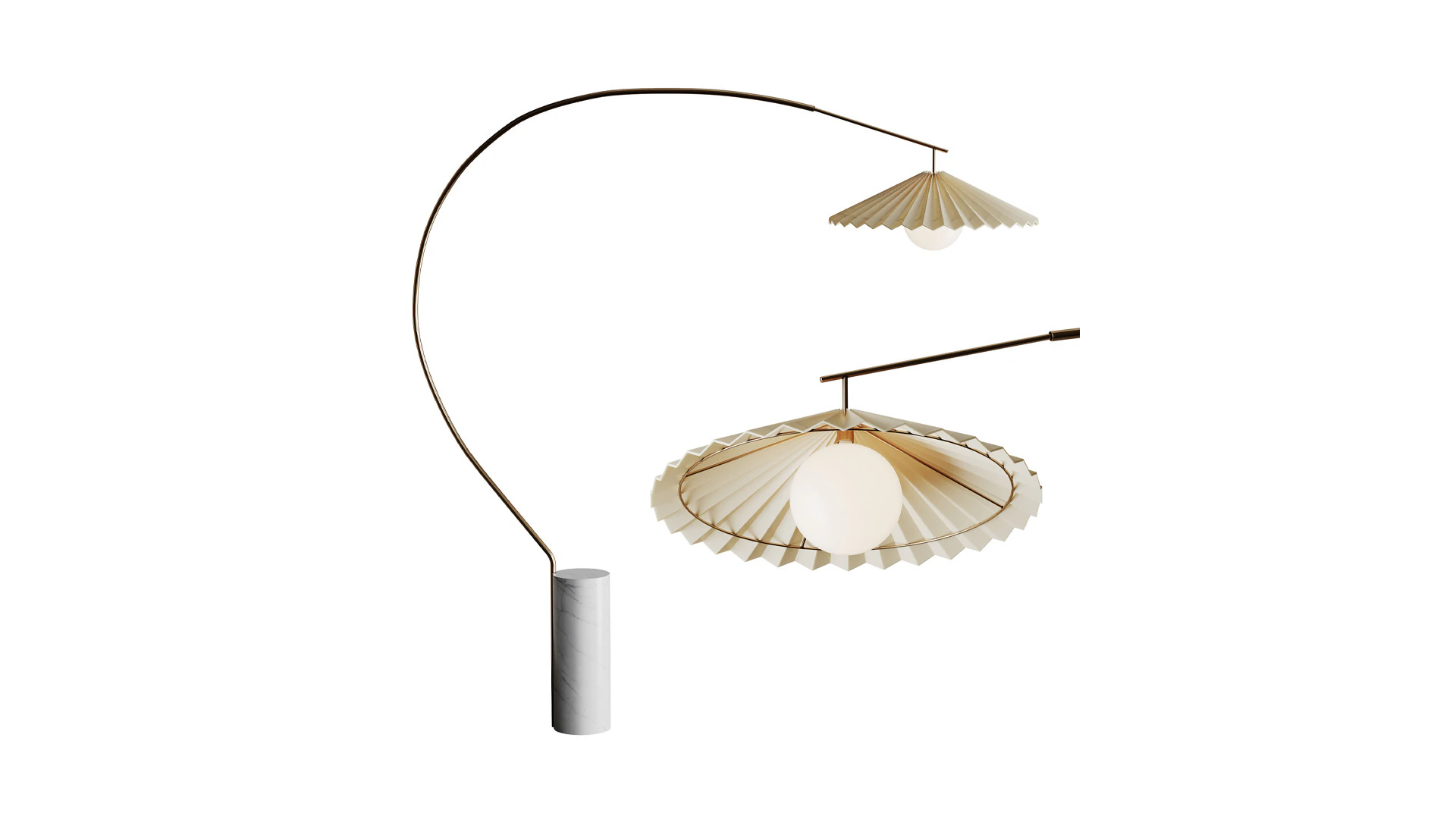 Arc Floor Lamp 3D Model .c4d .max .obj .3ds .fbx .stl .blend 